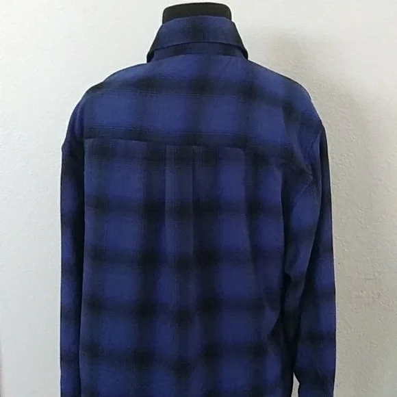 Dixxon Flannel Pennywise Long Sleeve Plaid Snap Shirt Women's Size Medium - Picture 5 of 7